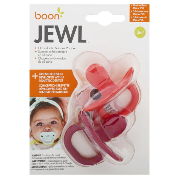 Boon Jewl Orthodontic Silicone Stage 1 Pacifier Blue, Pack of 4